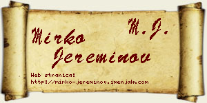 Mirko Jereminov vizit kartica